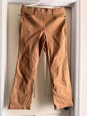 Maurices Bootcut Dress Pants Brown L Short Pull-On Career Pants